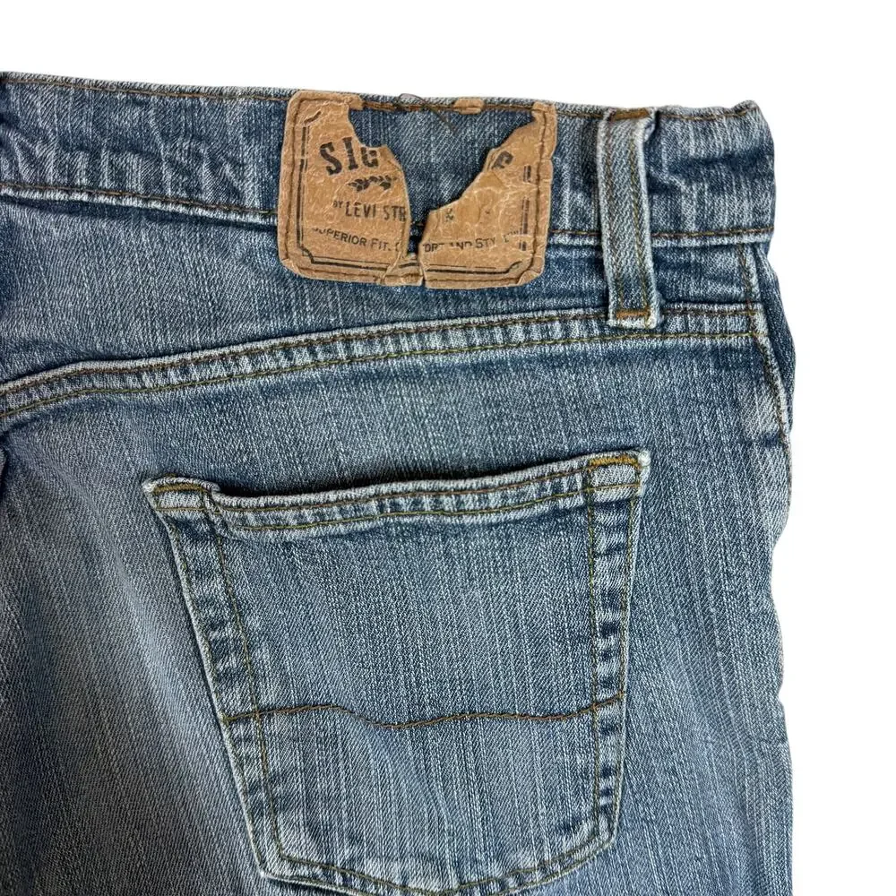 Signature by Levi Strauss & Co. Jeans Mens 34 X 34 Blue Denim Straight Zip‎ Fly